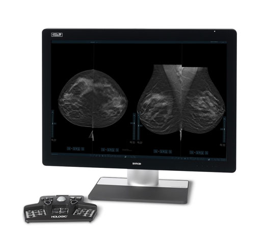 Tecnologia di Imaging 3DQuorum™ Hologic su sfondo bianco