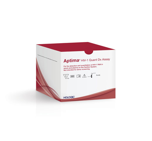 Aptima™ HIV-1 Quant Dx Assay Hologic su sfondo bianco