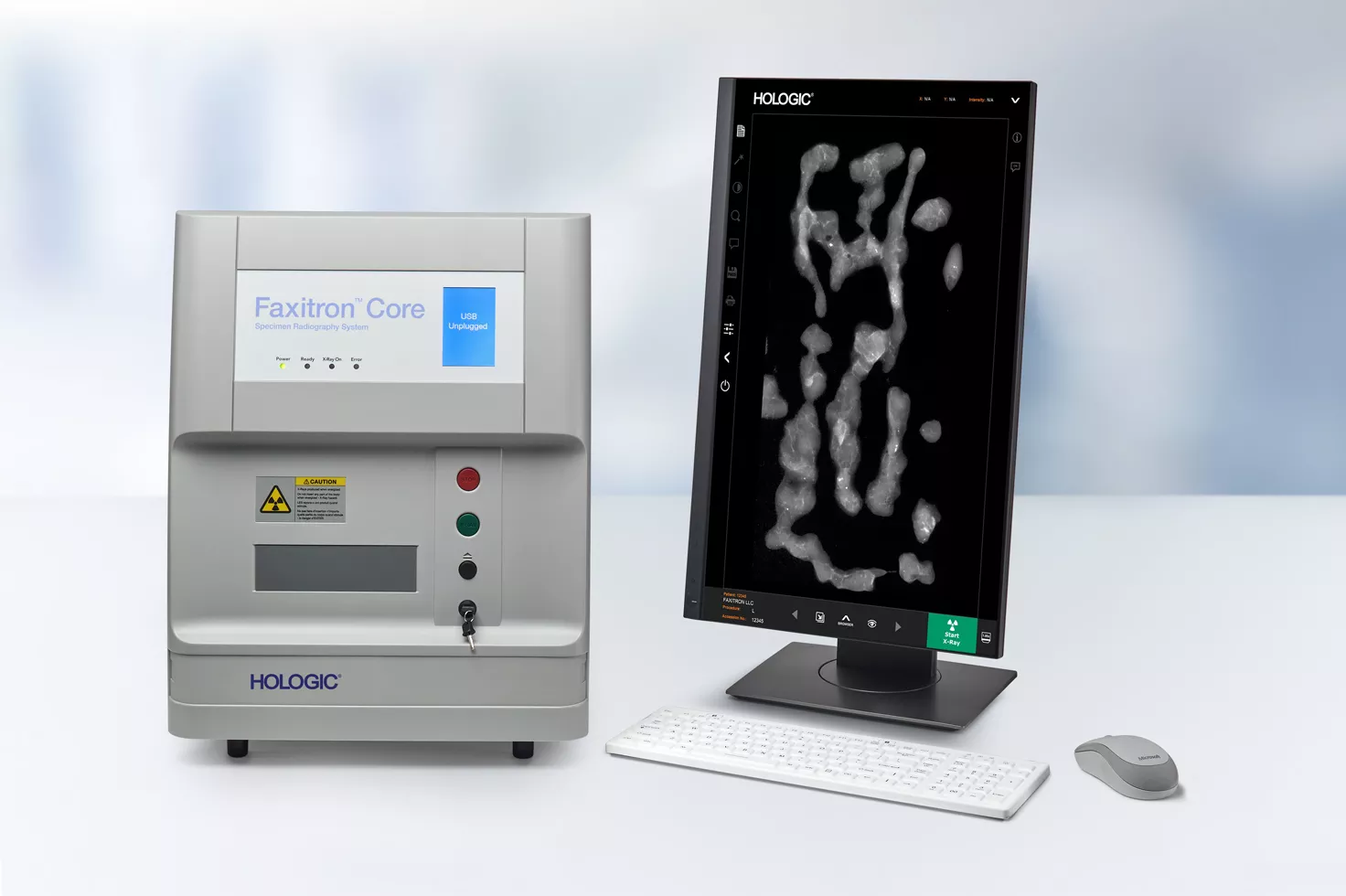 Sistema Faxitron Core® per la radiografia dei frustoli su sfondo bianco