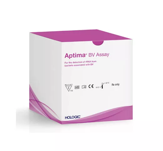 Scatola di un test su sfondo bianco