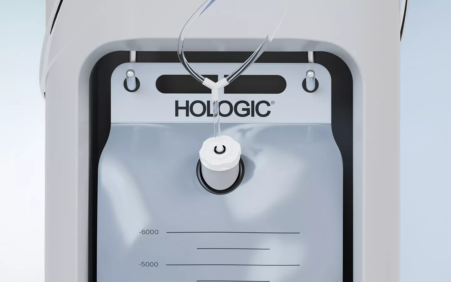 Scomparto per sacche di scarto sul sistema di gestione dei fluidi Fluent Pro