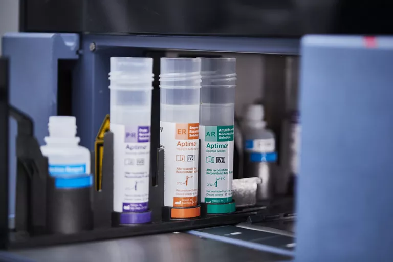 Campioni in un analizzatore da laboratorio