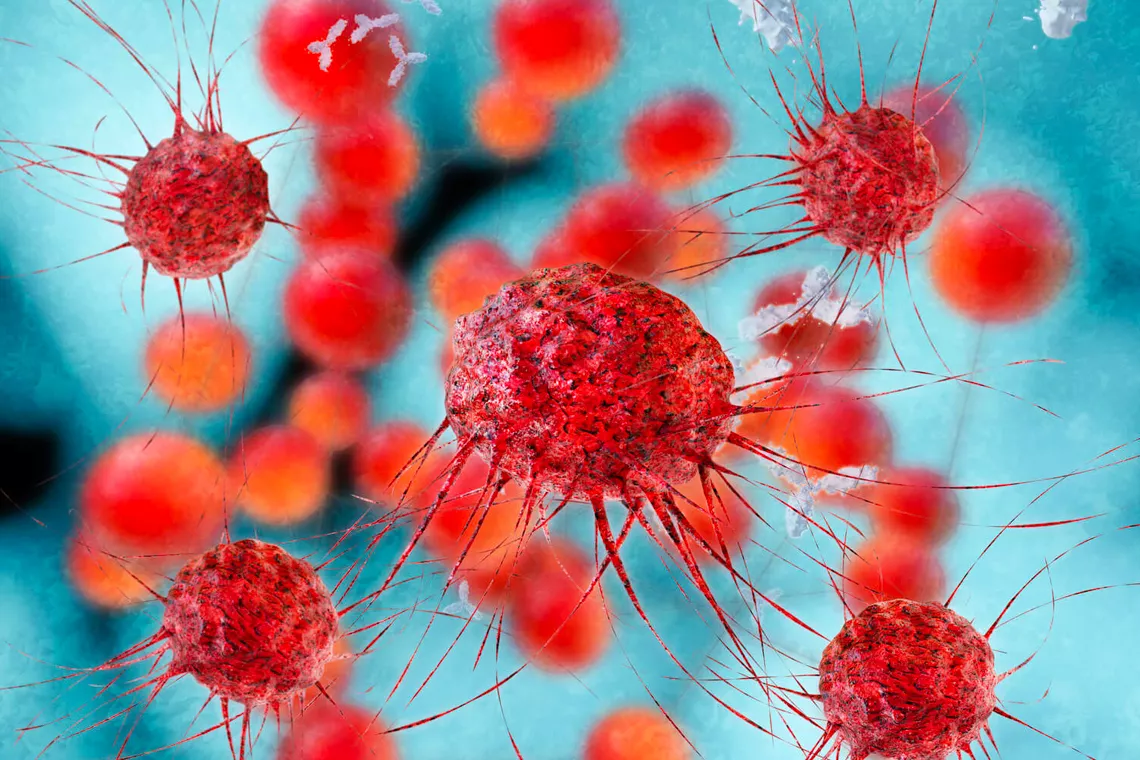 Immagine di un'infezione virale o di un virus come l'HIV-1