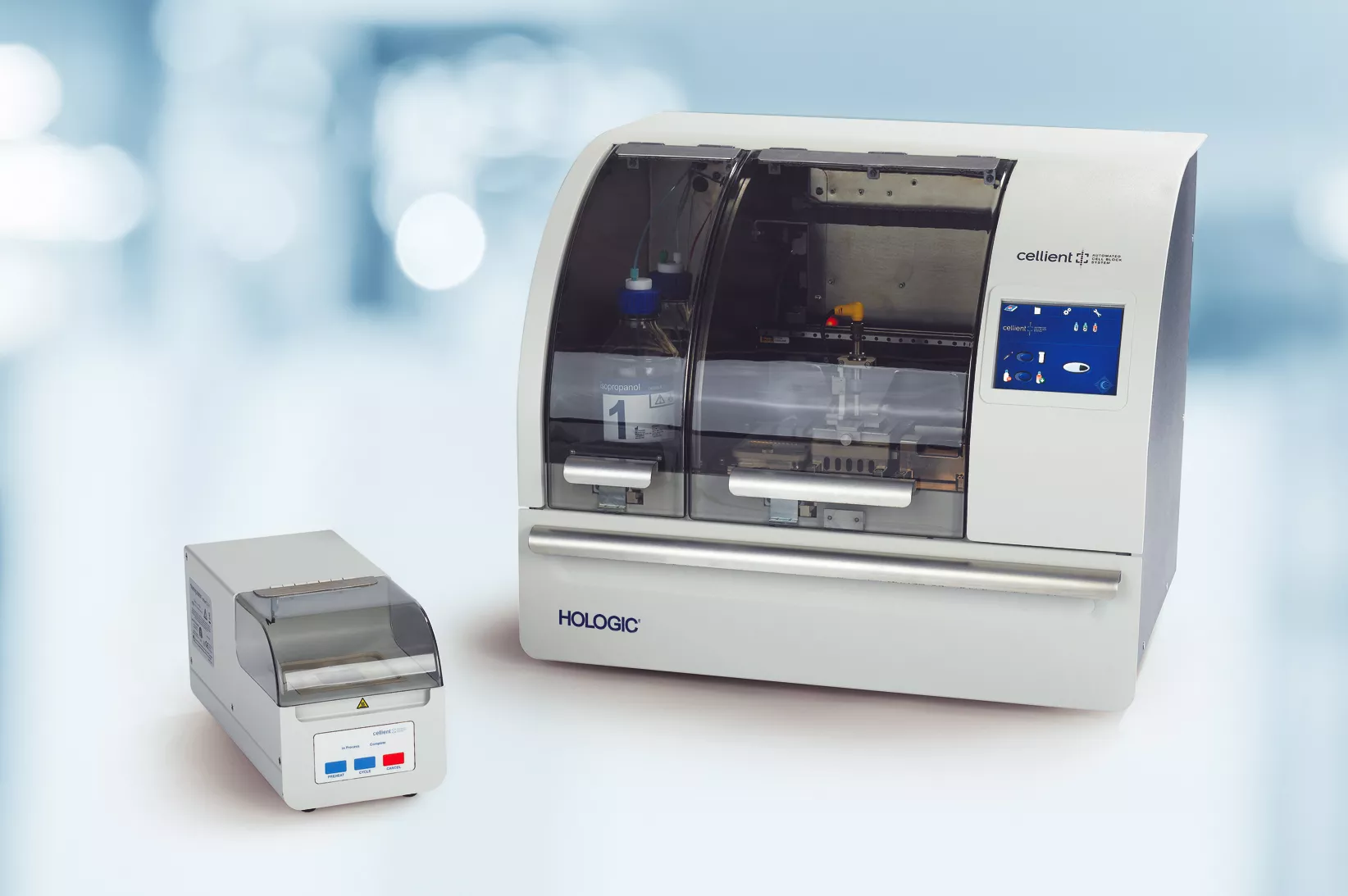 Dispositivo medico su un banco in laboratorio.