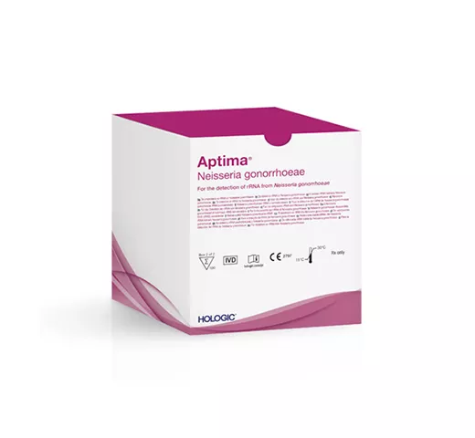 Scatola del test su sfondo bianco