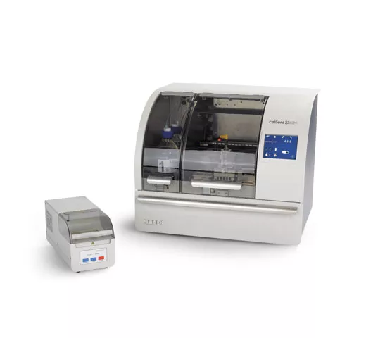 Cellient® Automated Cell Block System su sfondo bianco